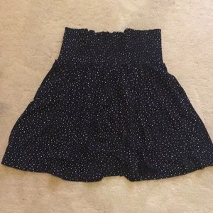 H&M black and white polka dot skater skirt